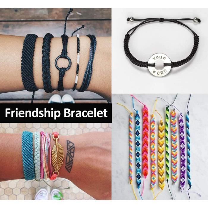 QUARKZMAN Cordon Ciré 2mm Cordon En Polyester Ciré 98 Yards Fil De Cire Pour La Fabrication De Bracelets, Colliers, Perles, Fabrication De Bijoux Et Loisirs Créatifs (Bleu Foncé