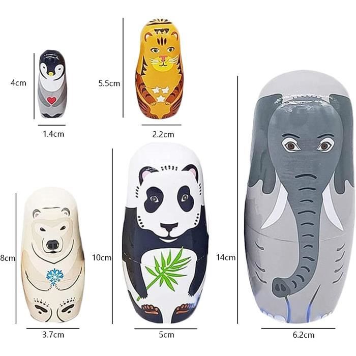 Poupée russe en bois avec figurines d'animaux Funimals InnovaGoods 11 Pièces Poupée russe en bois avec figurines d'animaux Funimals InnovaGoods 11 Pièces