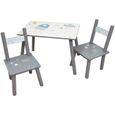 Pack chambre enfant complet - ESPACE - Lit 140x70cm - Table et chaises - Fauteuil club - Accessoires-4