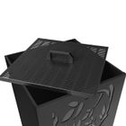Réservoir à Granulés Blanc 45 Kg IDMarket - 36x36x76 Cm, Acier, Pour Poêle à Pellets