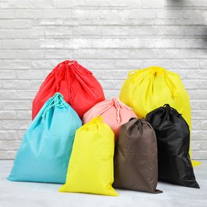 Lot De 10 Sacs En Maille Nylon Avec Cordon De Serrage - 20x30 Cm - Pour Sport, Plage, Voyage, Rangement