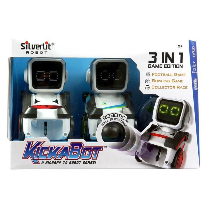 Kickabot Robots Footballeurs Ycoo - Pack 2 Robots RC - 3 Jeux : Foot, Bowling, Course
