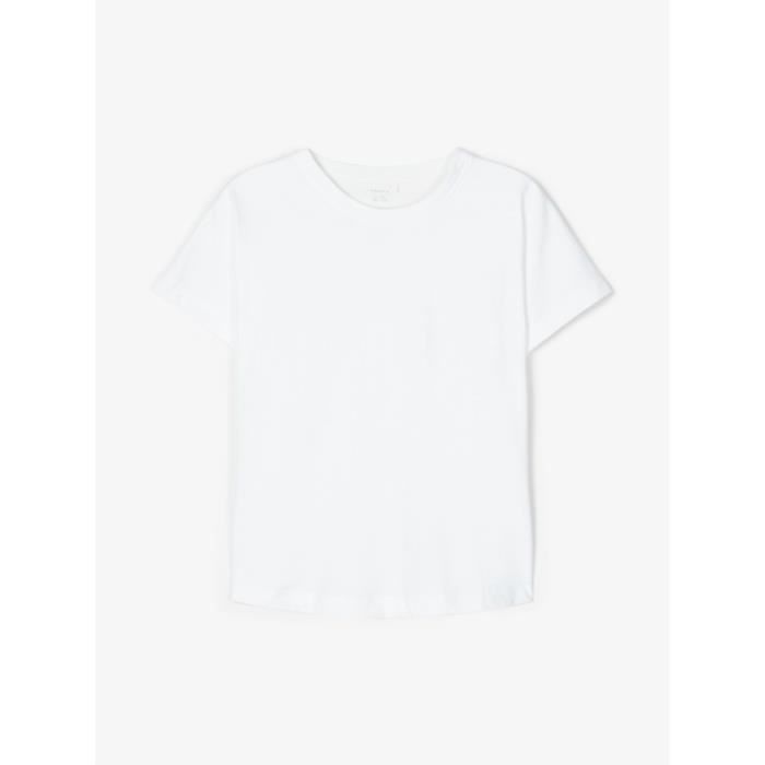 NAME IT T-Shirt à Mancherons Coton Bio Blanc Enfant