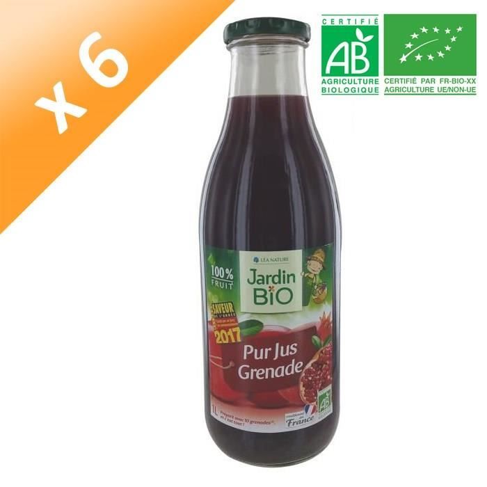 JARDIN BIO Pur Jus de Grenade - 1 l x6