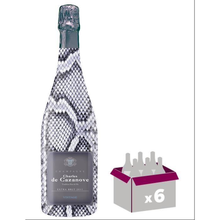 GH MARTEL De Cazanove Collection Sauvage Extra Champagne Brut - Blanc - 75 cl x 6