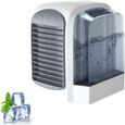 Cooling ,Profitez un rafraîchissement rapide,naturel et sain,portable silencieux à 3 Blue 17*15*15cm