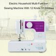 Électriques domestiques Machine à coudre multi-fonction avec 12 sortes de Stitches US @rong1519-0