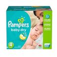 Pampers - 468 couches bébé Taille 4 baby dry-0