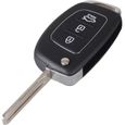 Coque clé pour Hyundai Santa Fe Tucson i10 i20 i40 ix20 ix35 - 3 Boutons - Plip clé télécommande Phonillico®-0