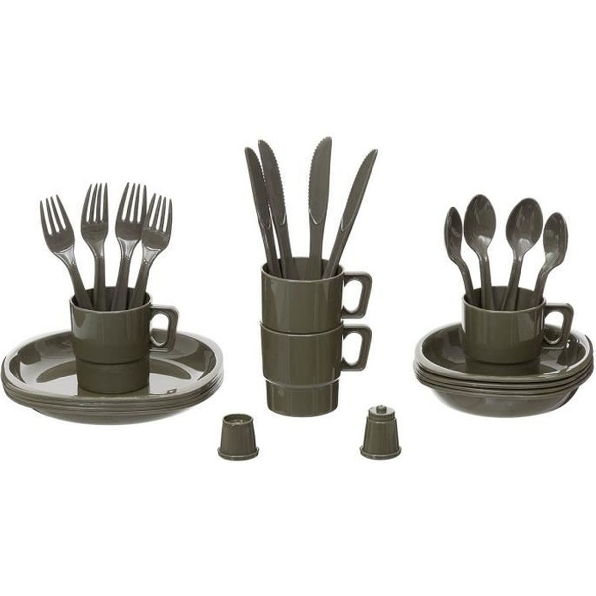 Brilate Lot de 4 Assiettes Incassables Dégradables, Vaisselle de