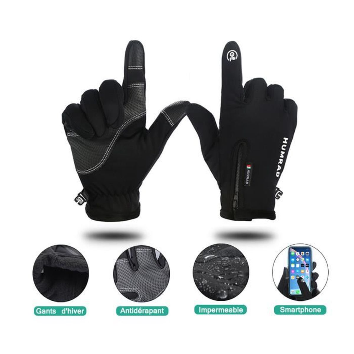 Gants D'Hiver MUCO - Écran Tactile, Imperméables, Toison Chaude, Pour Homme Et Femme