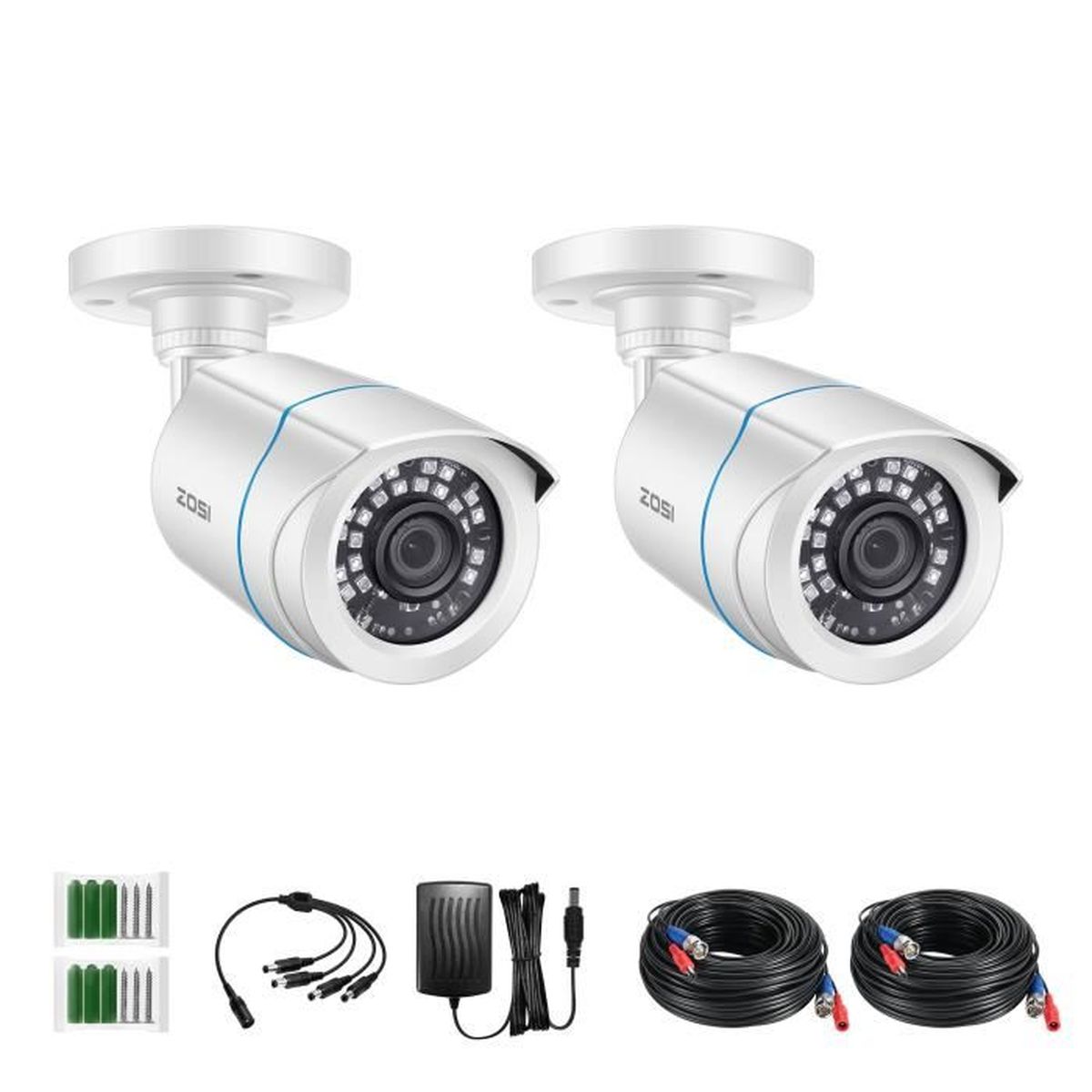 ZOSI 1080P Caméra de Surveillance Extérieure, 20M Vision Nocturne