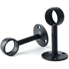 HANDEIU Support de Tringle à Rideaux Support Tringle Penderie avec Vis Support de Plafond pour Rideau et Armoire, Noir