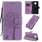 APRILLY Housse Xiaomi Redmi Note 9 Pro (6.67") - avec Support PU Cuir Etui Portefeuille Protection Coque Xiaomi Redmi Note 9 Pro - Qviolet