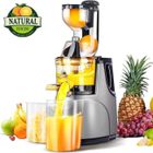 FAMINODE Extracteur de Jus de Fruits et Légumes - Grand Bouche 80mm Sans BPA - 96,5 % de Rendement en Jus - Gris