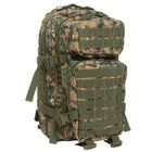 MIL-TEC Sac à dos d'assaut - Miltec - Camouflage Digital Woodland - Extensible - 36 Litres - Multi poches