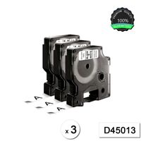 Ruban pour Etiqueteuse Compatible DYMO D1 45013 Noir sur Blanc 12mm x 7m