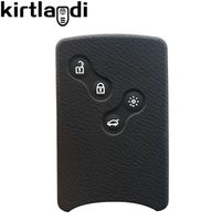 Coque clé,Étui de clé télécommande à 4 boutons pour Renault Laguna 3 Megane Scenic Clio 4 Koleos Logan Duster, symbole - Type Black