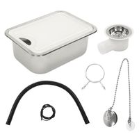 OMABETA Kit d'évier de cuisine en acier inoxydable pour camping-car Kit d'évier de lavabo de cuisine en acier bateau antiderapant