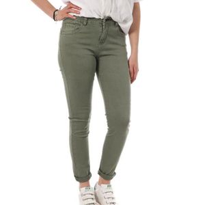 Jean femme kaki Cdiscount