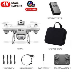 DRONE Blanc Double 1B-Mini Drone professionnel HD 4K, 36