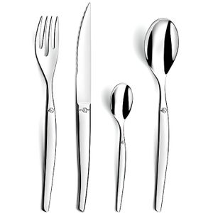 Ensemble de coutellerie - Lou Laguiole - Jet - 24 pièces - Acier monobloc - Finition miroir