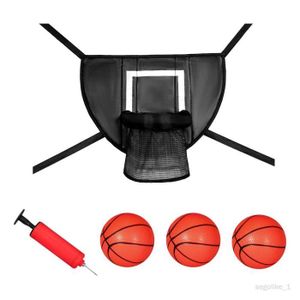 Milageto Panier de Basket pour Trampoline Fixation de Trampoline  Accessoires de Trampoline Entraînement de Basket-Ball But de Basket-Ball  pour Jeu