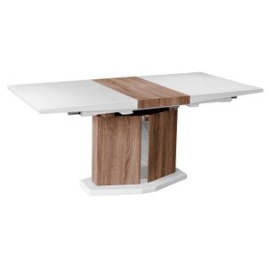 Table De Salle A Manger Extensible A Haute Brillance Avec Effet En