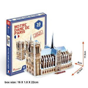 PUZZLE Notre Dame de Paris - Puzzle en papier 3D, Mots cé