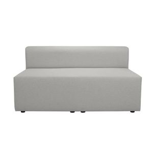 CANAPE MODULABLE PINOT – Double chauffeuse 140 pour canapé modulable en tissu, MADE IN FRANCE - Gris clair