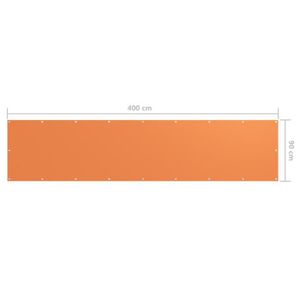TISSU écran de balcon Orange 90x400 cm Tissu Oxford Type