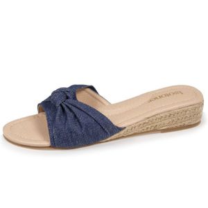 MULE Mules Isotoner effet jean bleu pour femme - semell