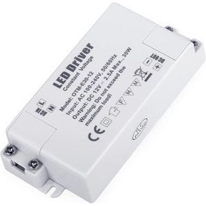 Yafido Transformateur étanche IP67 220v Convertisseur 12V LED Transfo 150W Adapteur 12v 12.5A DC pour Ampoule MR16 GU5.3 MR11 G4 