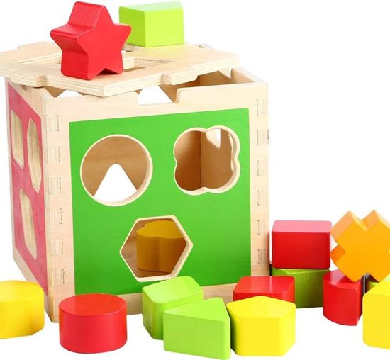 Waldfelsen – Lot De 20 Cubes En Bois Massif – 16 Mm – Librement Configurables – Colorés Ou Nature – Sac En Coton Inclus – Jeu De Dés W6/D6