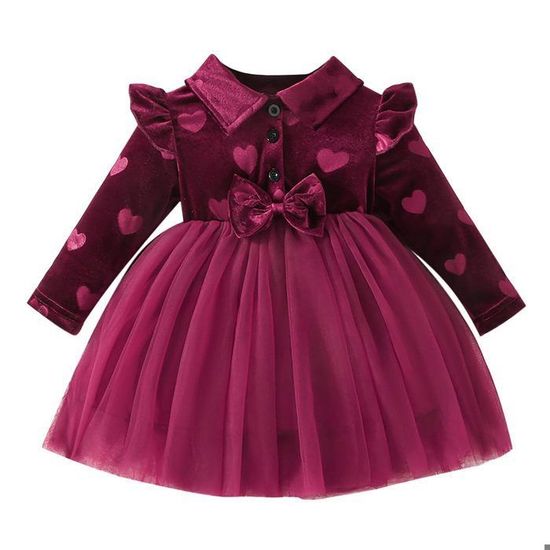 Robe Le Chic Pour Bébé Fille 3-6 Mois - Rose Pastel - Longueur Genou