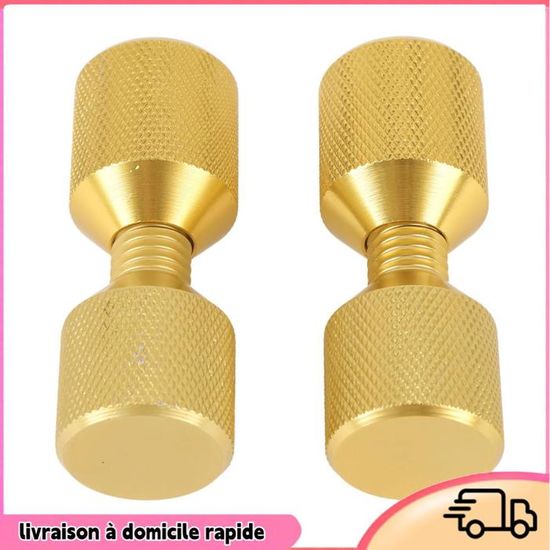 Lot De 2 Broches D’Alignement Bride 2 Trous 3,8 Cm – Niveau Intégré, Aluminium Anodisé, Pour Brides 1/2" à 14"