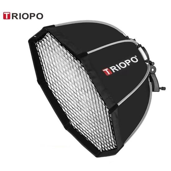 NICEFOTO Boîte à Lumière Octogonale 120 Cm – Pliable, Profonde, Pour Flash Bowens