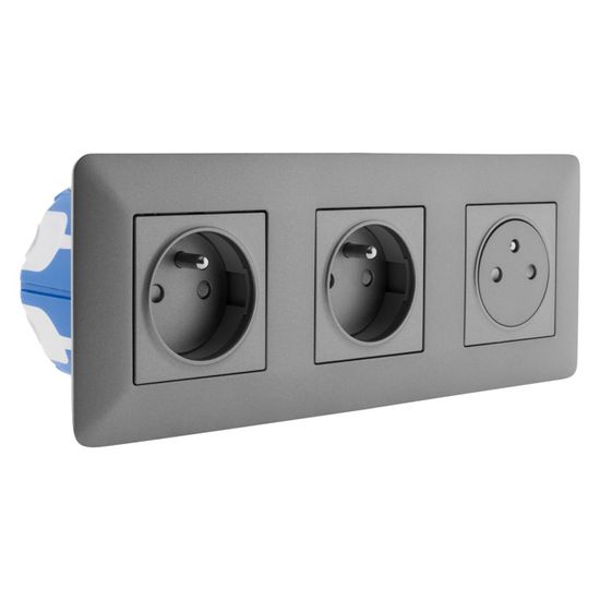 Plaque De Sortie De Câble 16A Titanium Artezo - Design Moderne, Finition Mate, Installation Facile Par Clipsage - Pour Four, Plaque De Cuisson