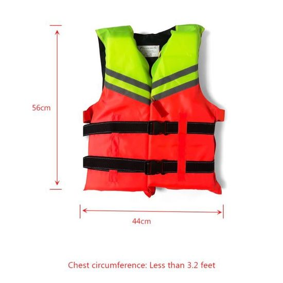 Gilet De Sauvetage Awoyep Réglable – Flottabilité 7,5 Kg, Oxford, Tailles S à 3XL, Avec Sifflet Et Bandes Réfléchissantes