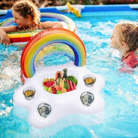 Lot De 6 Porte-gobelets Gonflables Pour Piscine – Motifs Fun (flamant, Licorne, Palmier…)