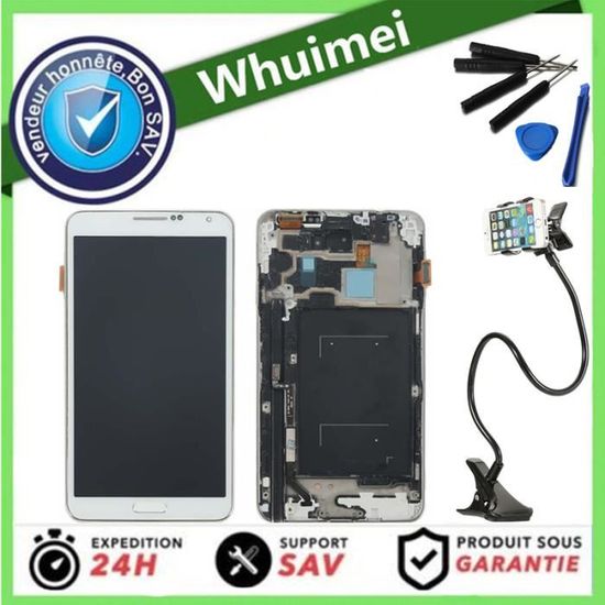 Blanc Tactile Vitre + Écran LCD Sur Chassis avec un kit d'outils Pour Samsung Galaxy Note 3(N9005)5.7" + Cadeau
