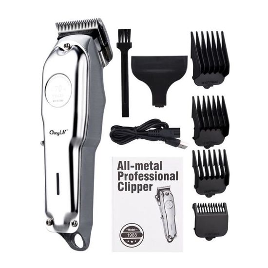 Tondeuse Cheveux Professionnelle Rechargeable Kemei KM-658 - 3 Têtes, Moteur Rotatif