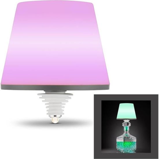 Lampe De Table Sans Fil Rechargeable - Lampe Bouteille LED Tactile RGB 9 Couleurs, 3 Températures & Gradation, IP54 Étanche Pour Chambre, Camping & Restaurant