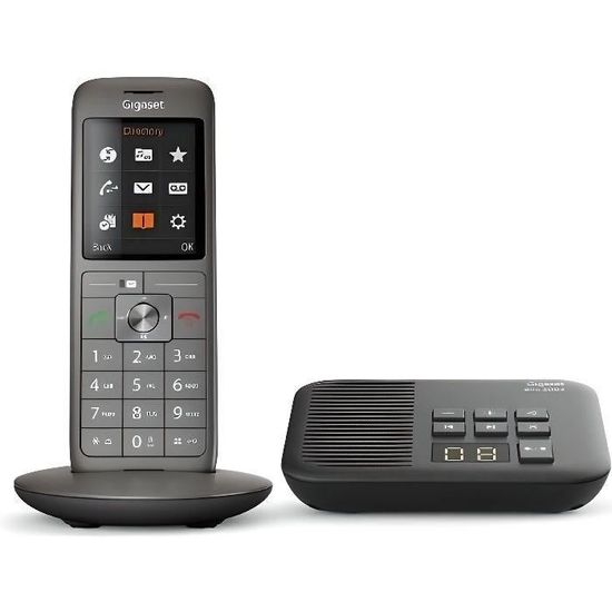 Téléphone Fixe Gigaset CL 660 A Anthracite - Répondeur, écran couleur rétroéclairé et finition haut de gamme