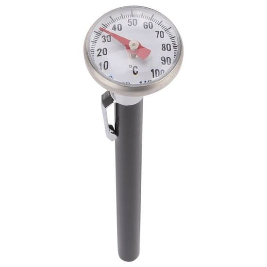 Thermomètre à Lait En Acier Inoxydable -10°C à 110°C, Précision Cuisine/Café/Barbecue