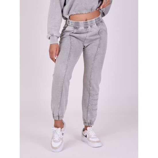 Bas de jogging delave PROJECT X PARIS Femme Gris clair Impermeable Indoor Gris clair Cdiscount Pret a Porter