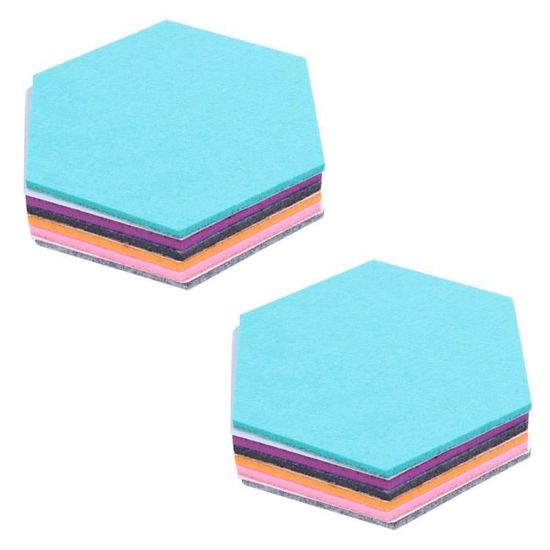 Lot De 8 Panneaux En Liège Hexagonaux Colorés – Idéal Pour Afficher Photos, Notes Et Clés, Avec Punaises Incluses - 4