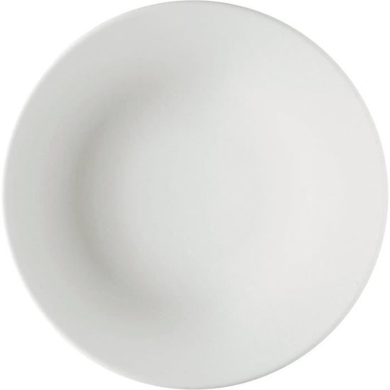 Alessi TI05/1 KU - Assiette plate en porcelaine blanche. Set de 4 Pièces