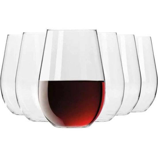 Verres à Vin Rouge Krosno - Lot De 6, 490ml, Design Avant-Garde