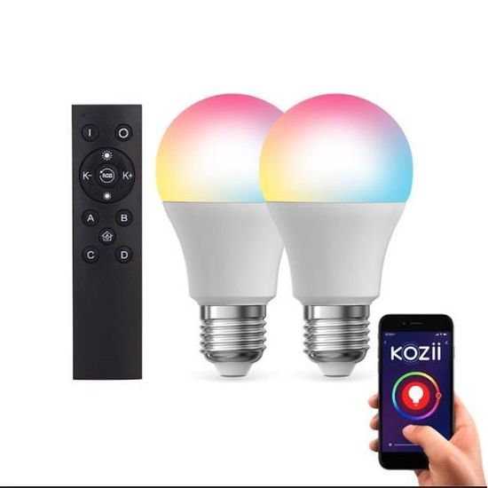 Ampoules LED Musicales Connectées ZicLed W11 Duo New Deal - Stéréo, E27, 6W - Neuf Sous Emballage